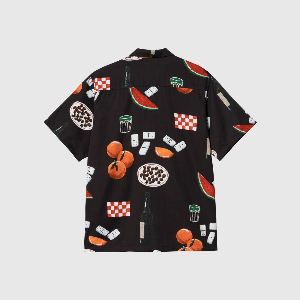 Carhartt WIP S/S Isis Maria Dinner Shirt - Dinner Print / Black - Back
