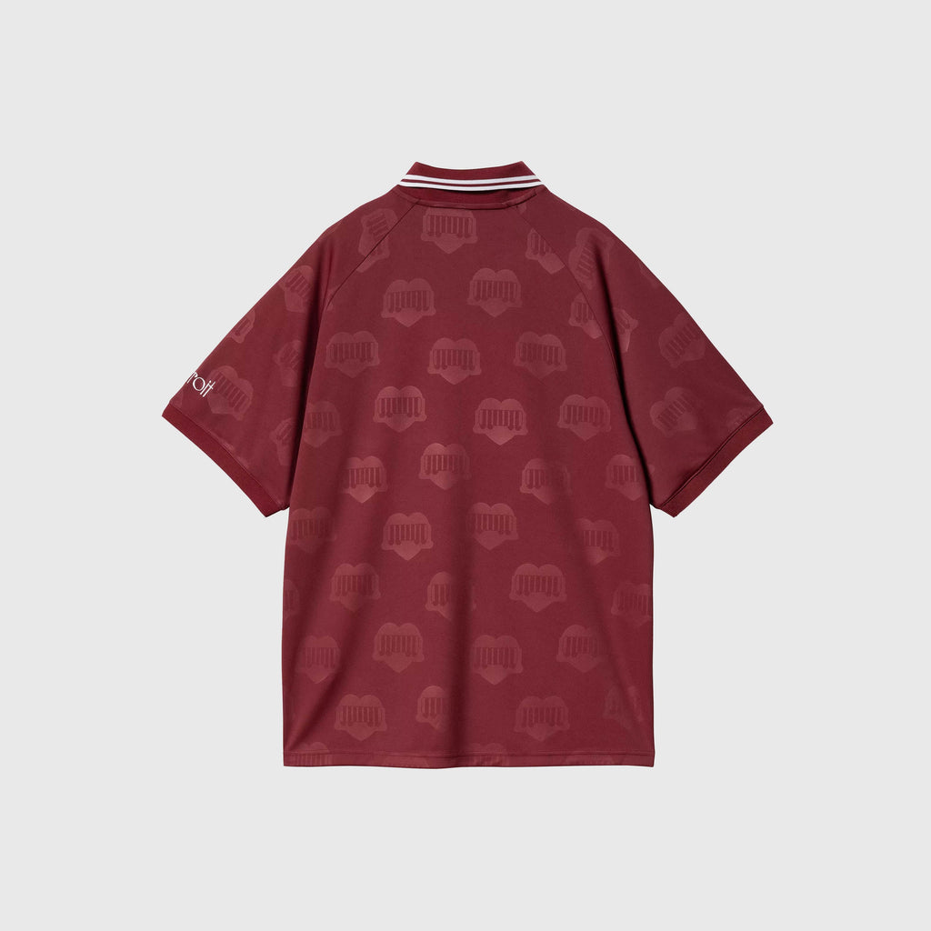 Carhartt WIP S/S Hartts Football T Shirt - Mulberry - Back