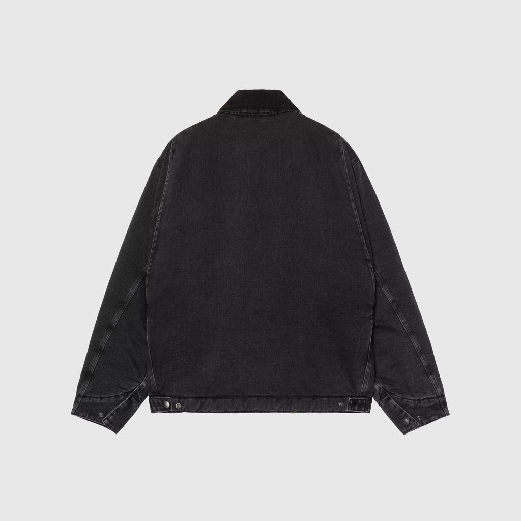 Carhartt WIP OG Detroit Jacket - Black / Black Stone Washed - Back