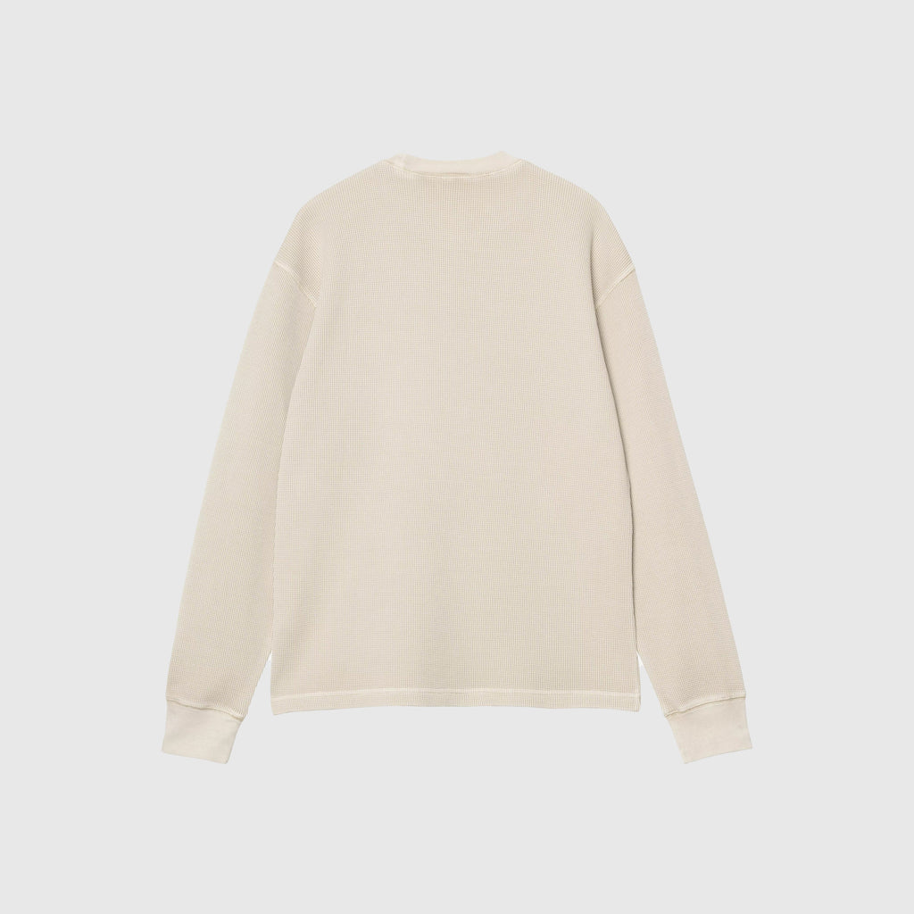 Carhartt WIP L/S Vista Waffle T Shirt - Fleur De Sel Garment Dyed - Back