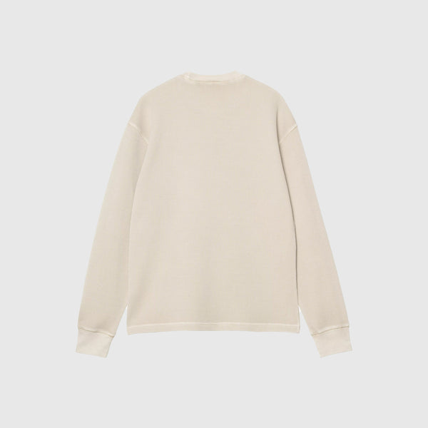 Carhartt WIP L/S Vista Waffle T Shirt - Fleur De Sel Garment Dyed - Back