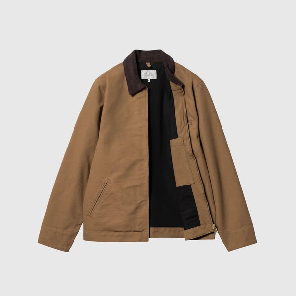 Carhartt WIP OG Detroit Jacket - Hamilton Brown Aged Canvas - Front Open