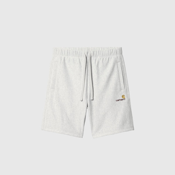 Carhartt WIP American Script Sweat Short - Ash Heather - Front