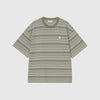 Carhartt WIP S/S Zane Tee - Zane Stripe / Dollar Green - Front