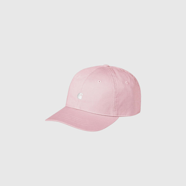 Carhartt WIP Madison Logo Cap - Air Pink / White - Front