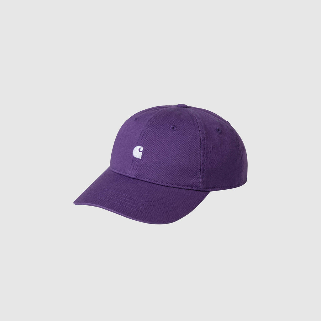 Carhartt WIP Madison Logo Cap - Huckleberry / White - Front