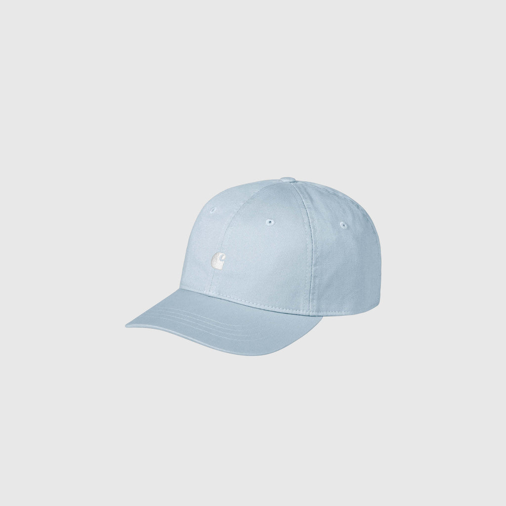 Carhartt WIP Madison Logo Cap - Frosted Blue / White - Front