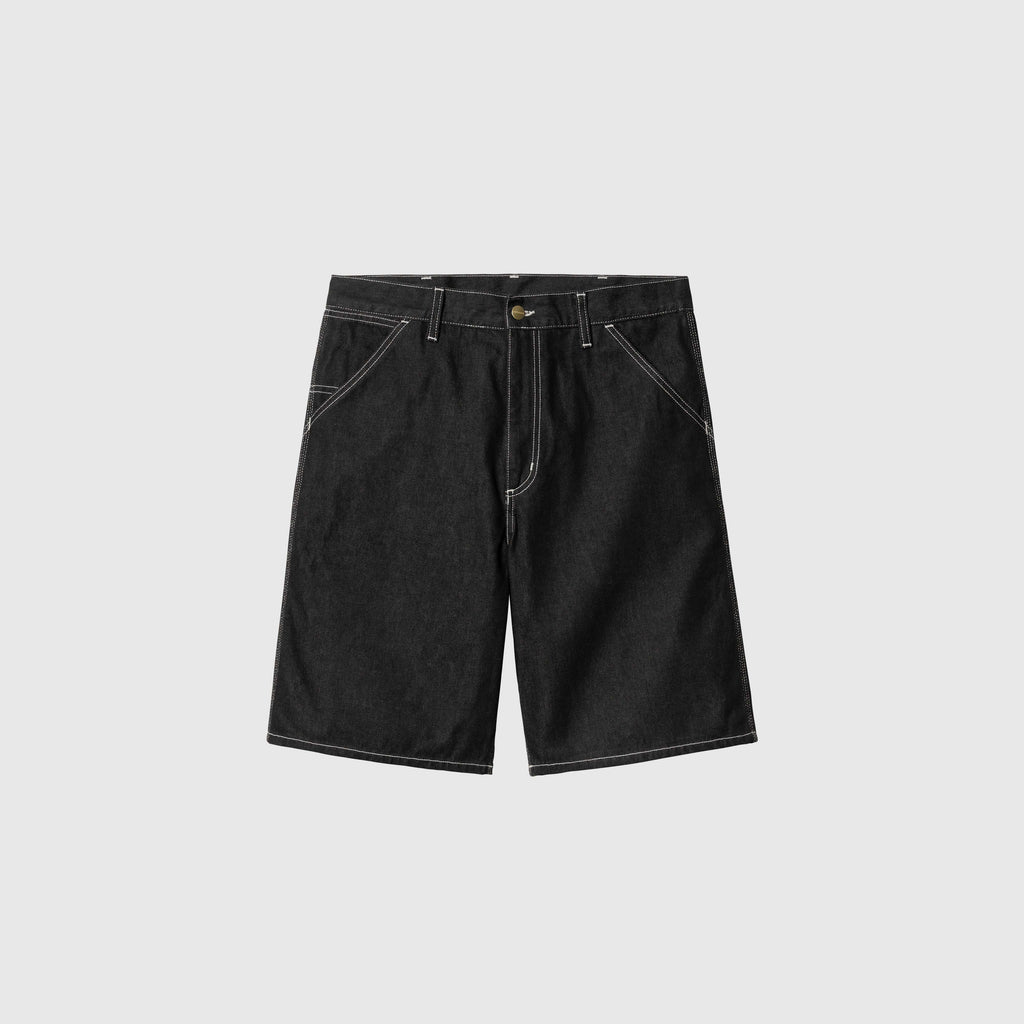 Carhartt WIP Simple Short - Black Stone Washed - Front