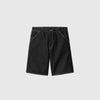 Carhartt WIP Simple Short - Black Stone Washed - Front