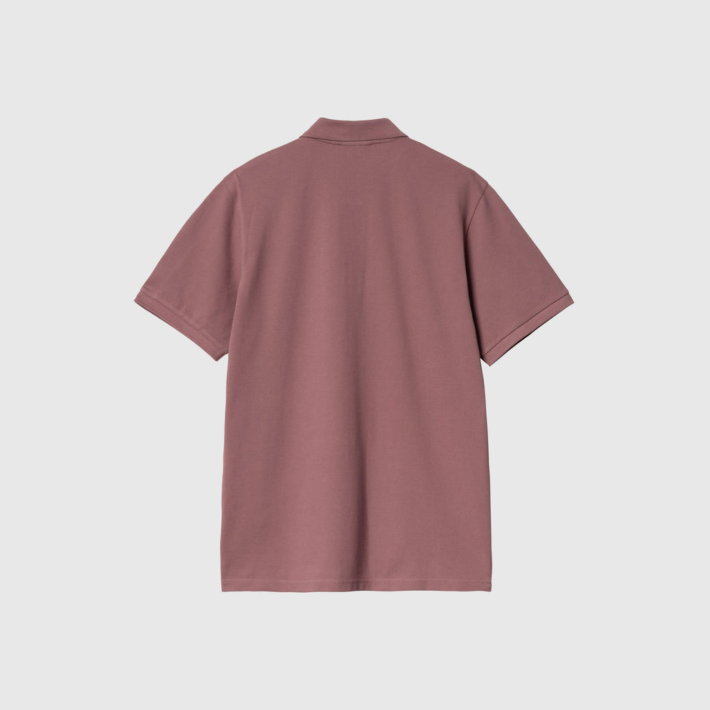 Carhartt WIP S/S Chase Pique Polo - Dusky Pink / Gold - Back
