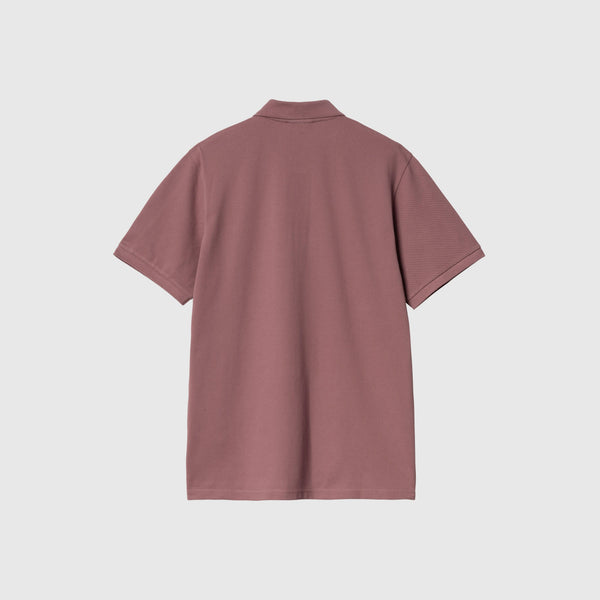 Carhartt WIP S/S Chase Pique Polo - Dusky Pink / Gold - Back