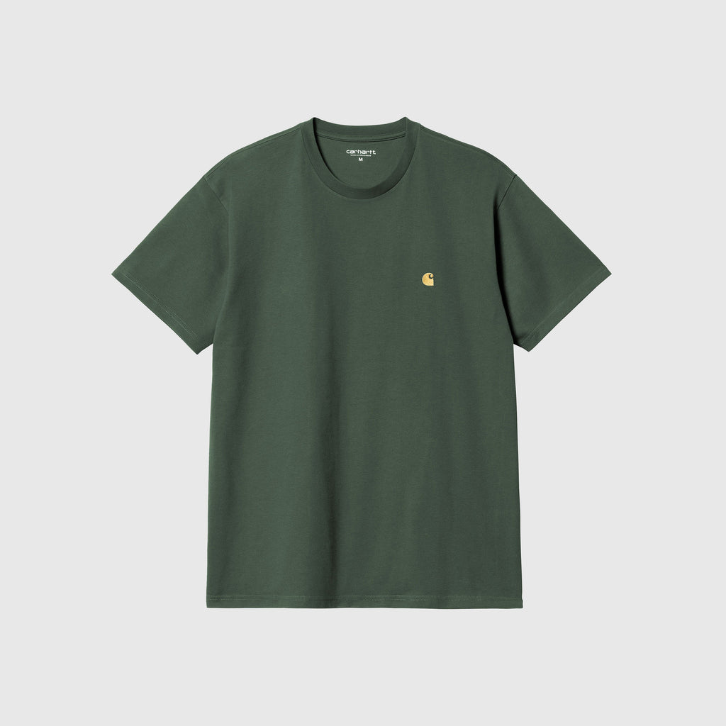 Carhartt WIP SS Chase Tee - Sycamore Tree / Gold - Front