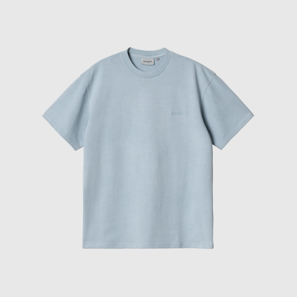 Carhartt WIP S/S Duster Script T Shirt - Misty Sky - Front