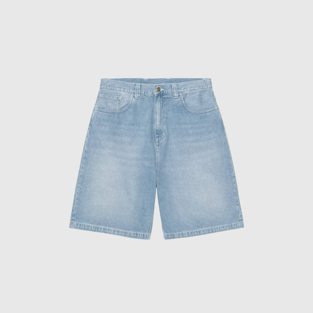Carhartt WIP Brandon Short - Blue Light / True Washed - Front