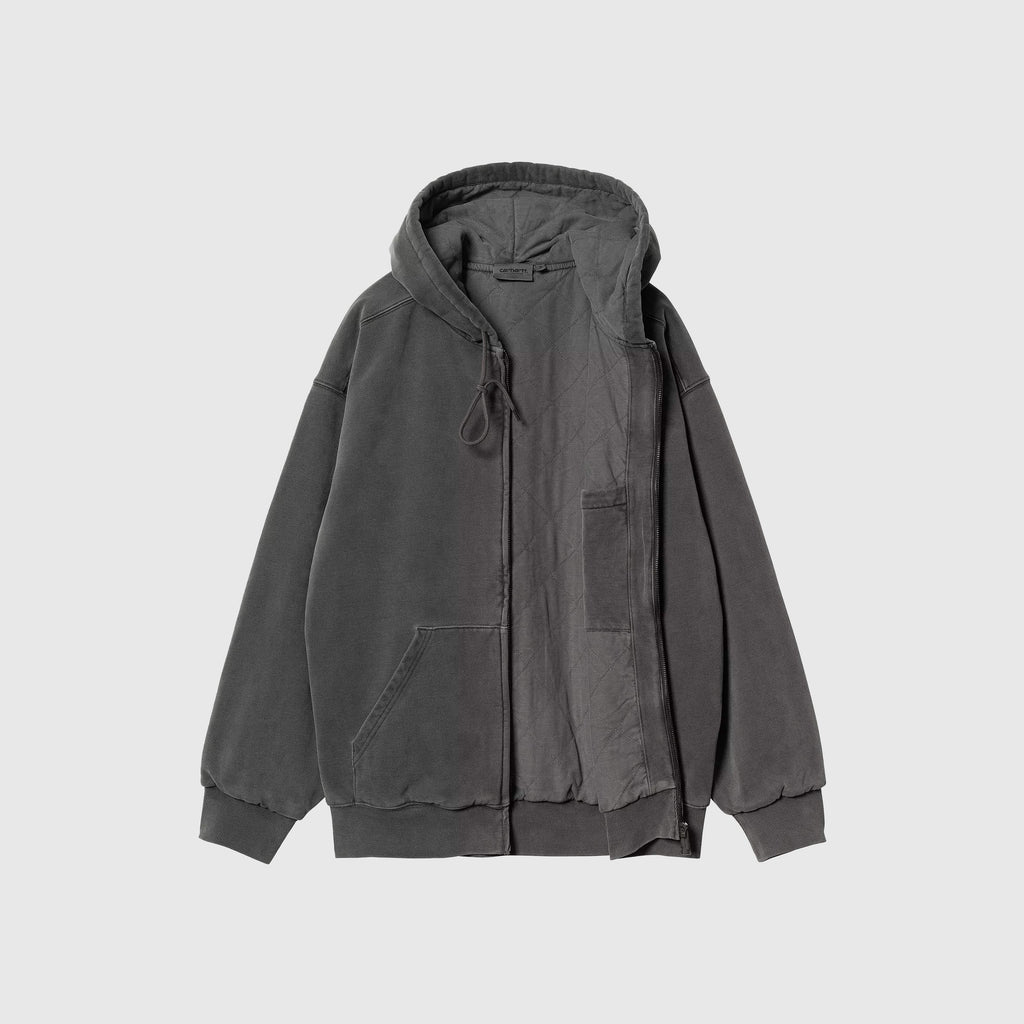 Carhartt WIP Hooded Vista Jacket - Graphite Garment Dyed - Front Open