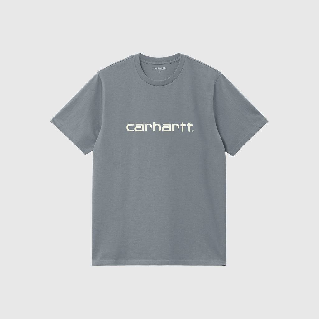 Carhartt WIP SS Script Tee - Dove Grey / Wax - Front