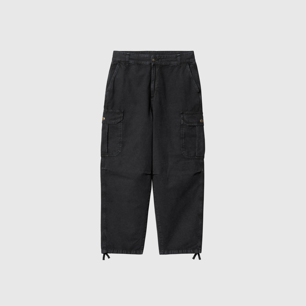 Carhartt WIP Stanton Cargo Pant - Black Stone Dyed - Front