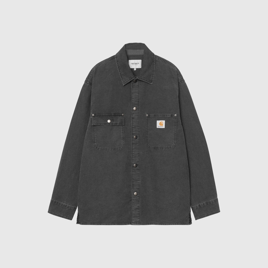 Carhartt WIP Parrish Shirt Jacket - Obsidian Stone Washed - Front