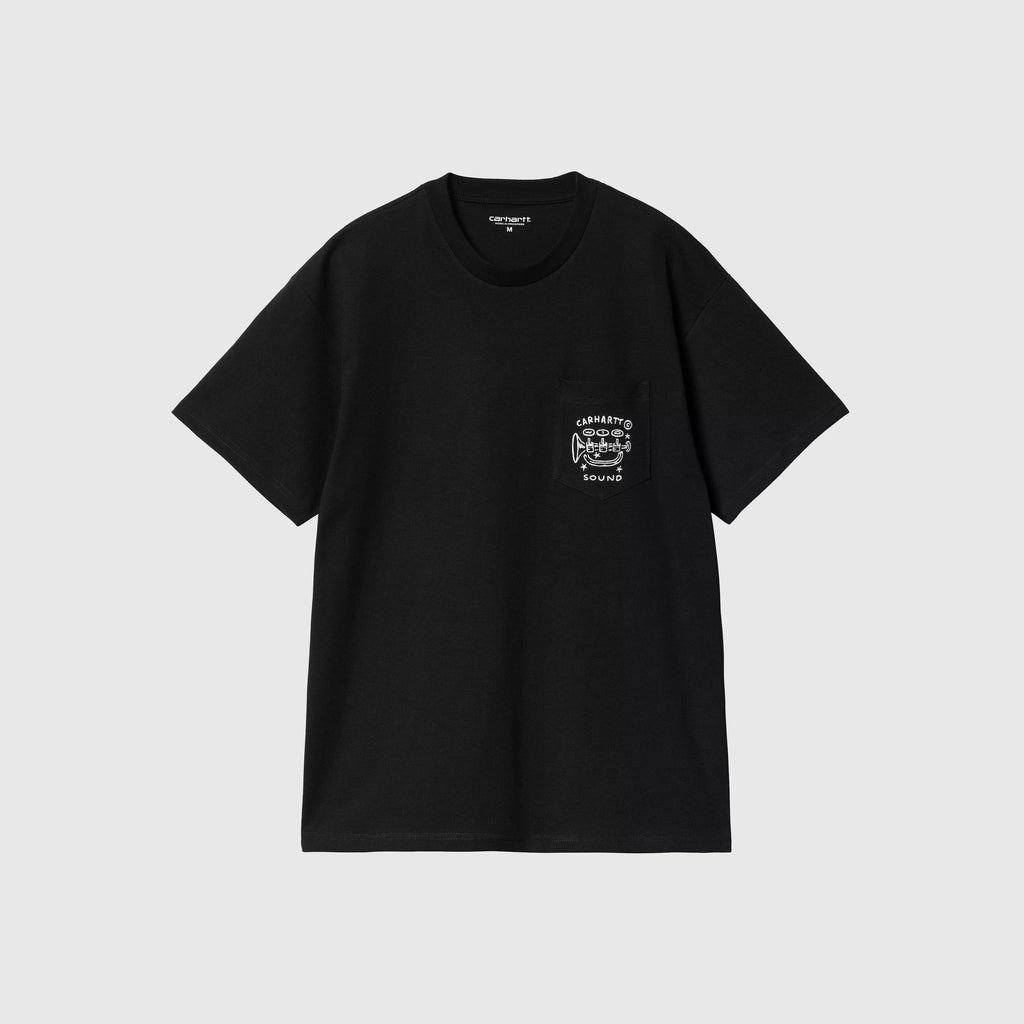 Carhartt WIP Fragments Pocket Tee - Black / White - Front