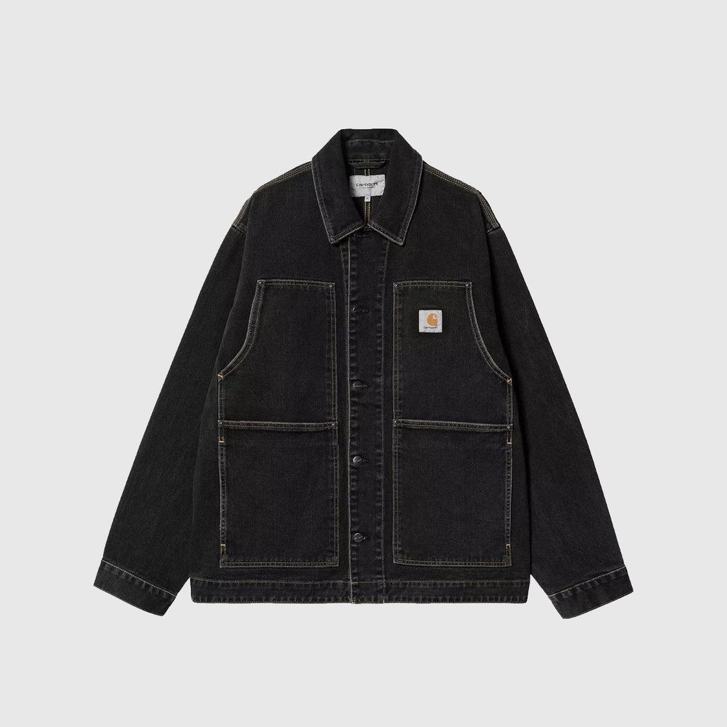Carhartt OG Double Front Jacket - Black Stone Washed - Front