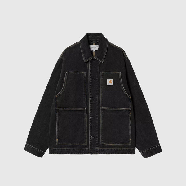 Carhartt OG Double Front Jacket - Black Stone Washed - Front