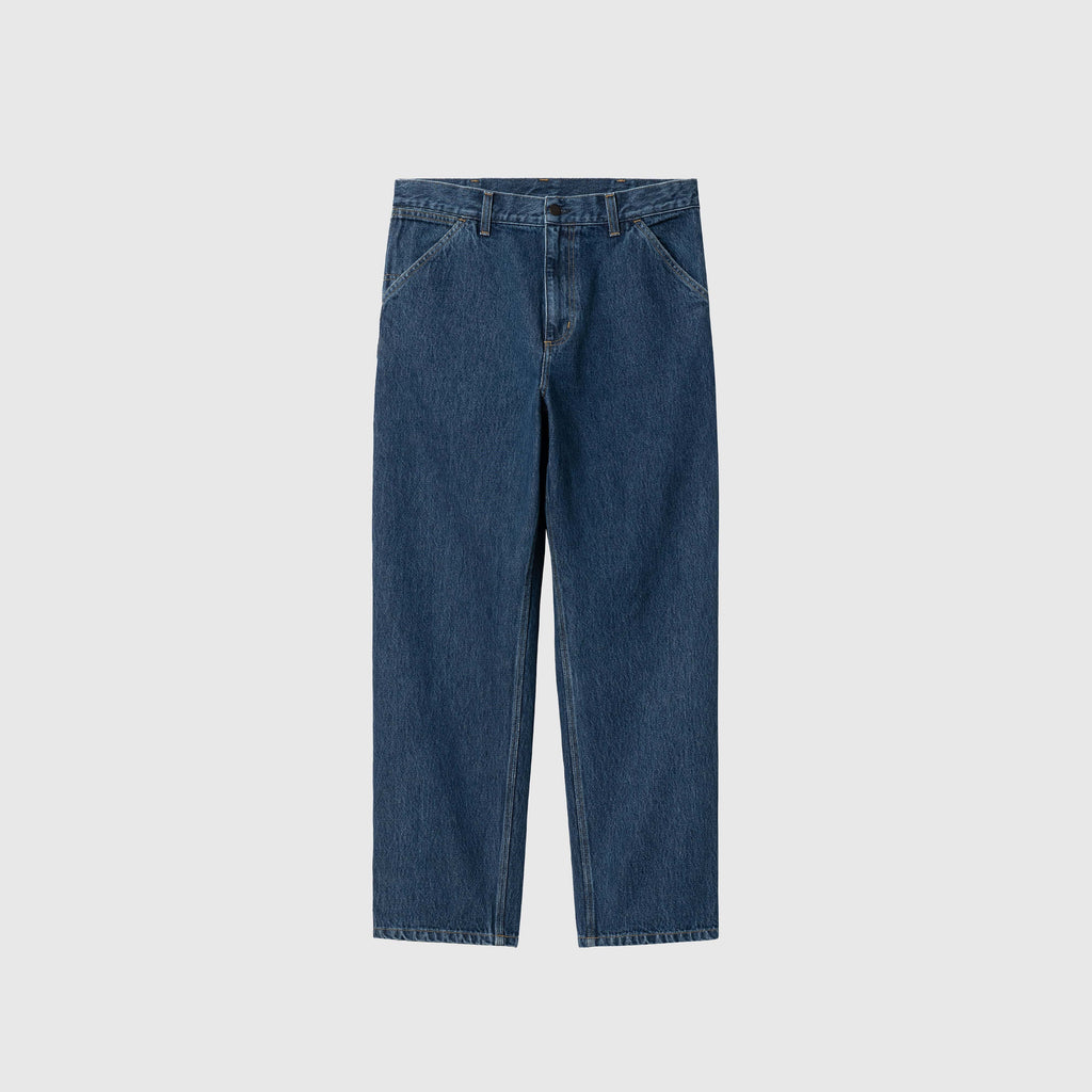 Carhartt WIP Single Knee Pant - Blue Stone Washed - Front