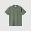 Carhartt WIP S/S Stamp Tee - Duck Green / Black - Front
