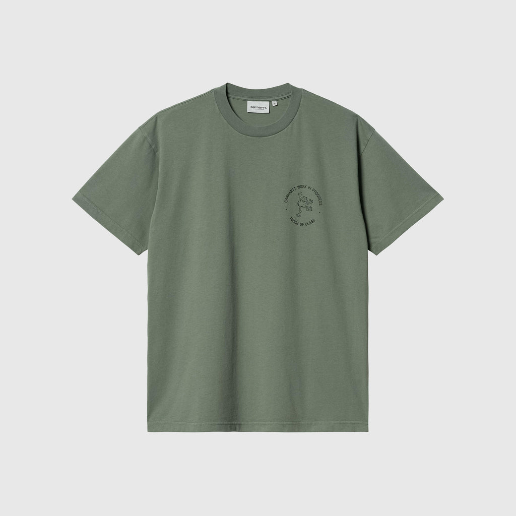 Carhartt WIP S/S Stamp Tee - Duck Green / Black - Front