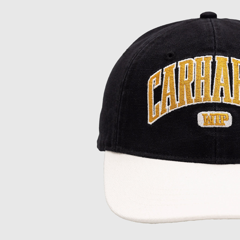 Carhartt WIP Lecture Cap - Black / Wax - Close Up