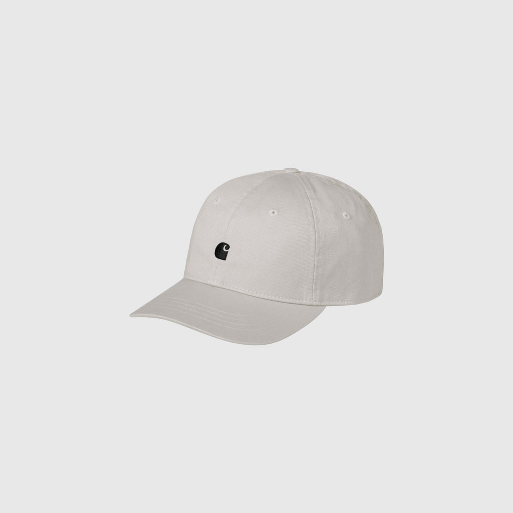 Carhartt WIP Madison Logo Cap - Moonbeam / Black - Front