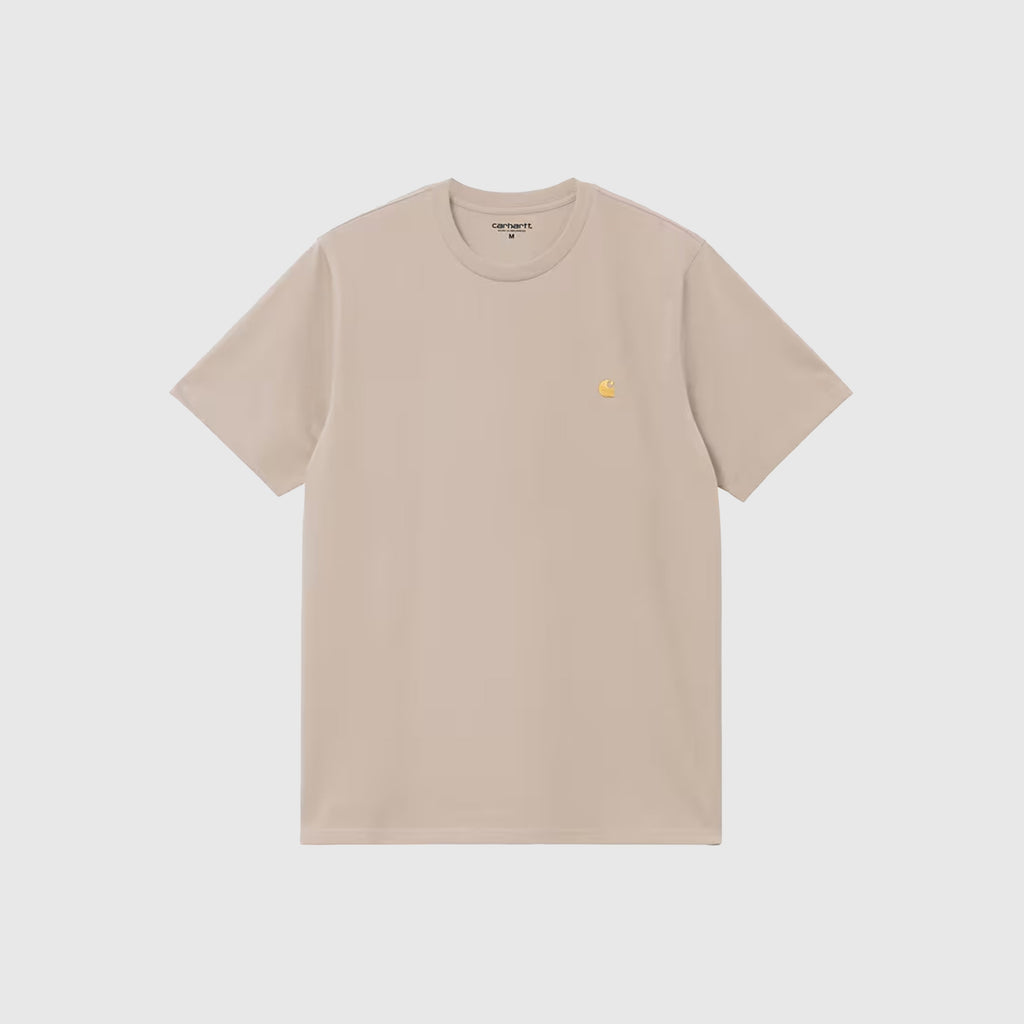 Carhartt WIP SS Chase Tee - Fleur De Sel / Gold - Front