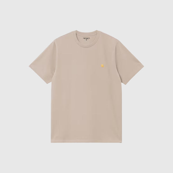 Carhartt WIP SS Chase Tee - Fleur De Sel / Gold - Front
