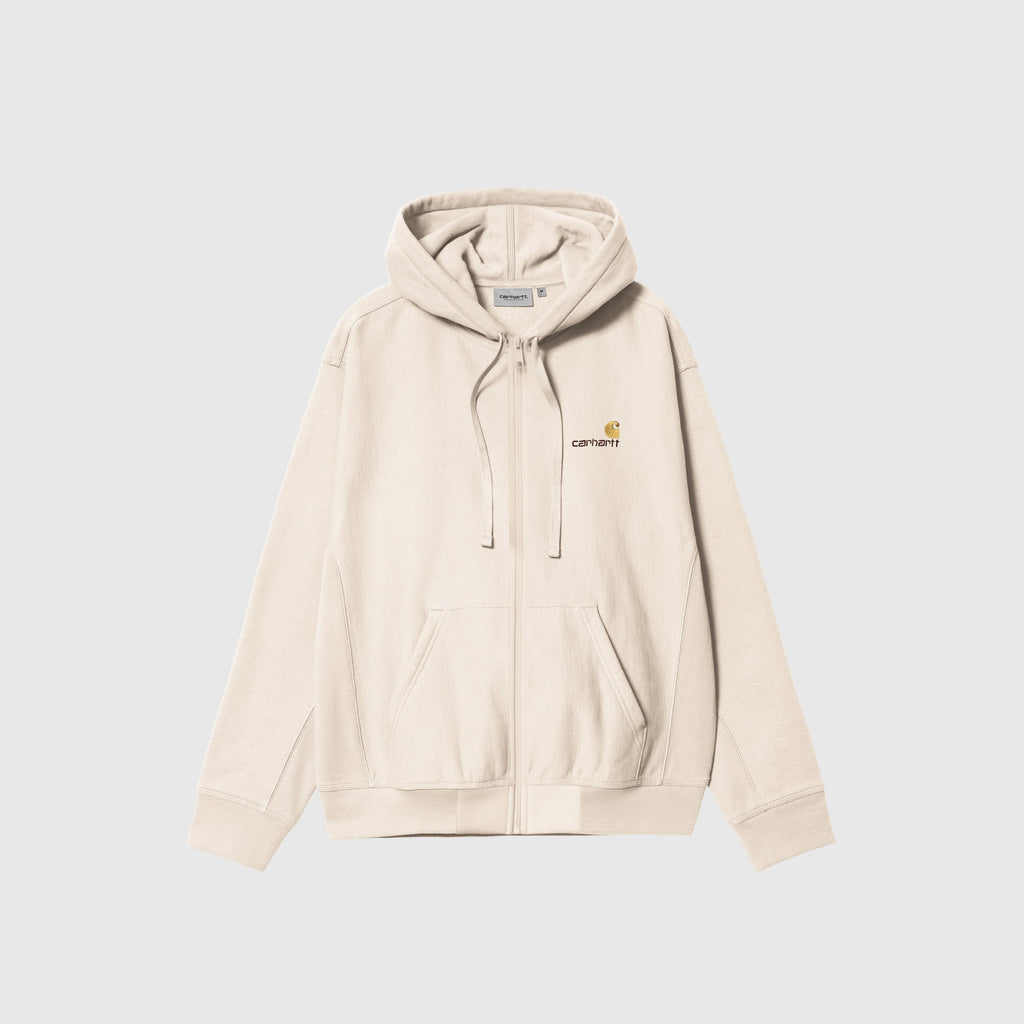 Carhartt WIP Hooded American Script Jacket - Moonbeam - Front