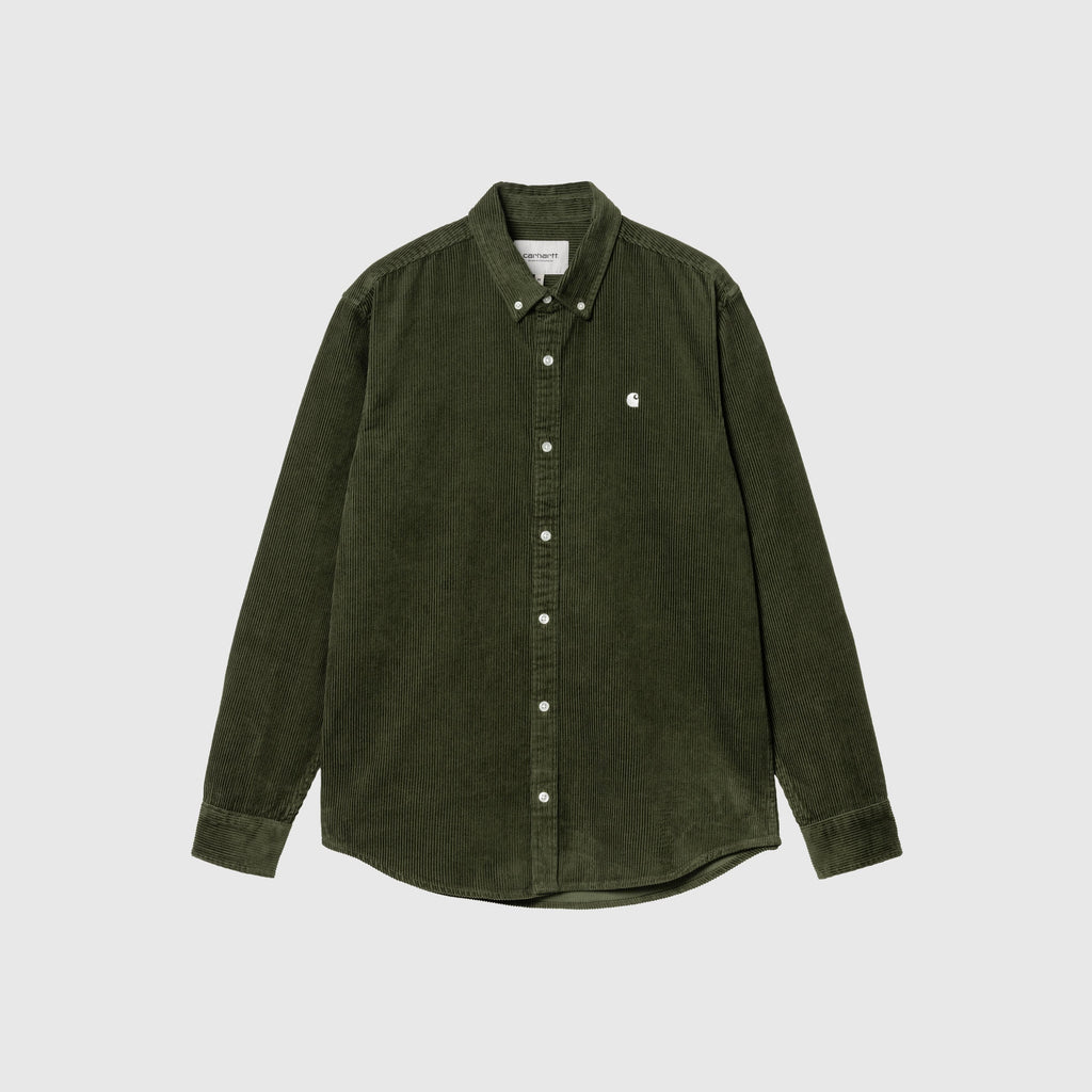 Carhartt WIP Madison Cord Shirt - Tarragon / Wax - Front