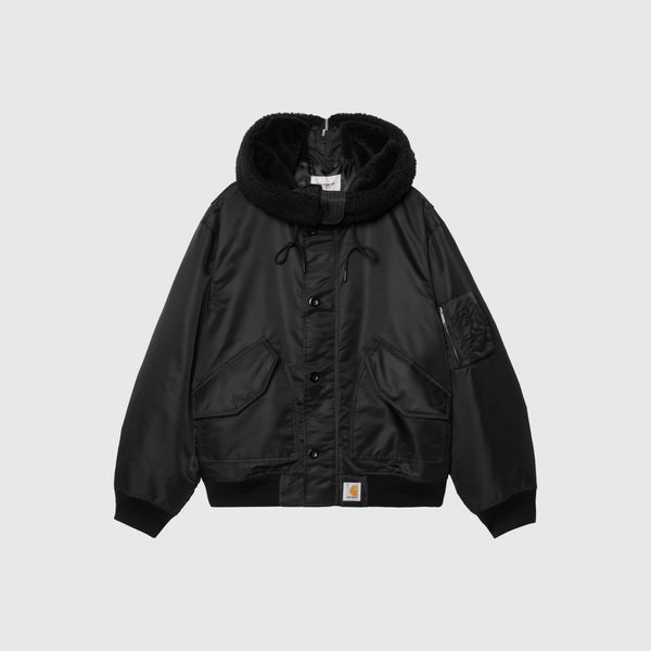 Carhartt WIP Hd Oltera Bomber - Black / Black - Front