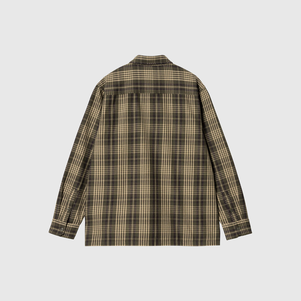 Carhartt WIP L/S Mandlik Shirt - Mandlik Check / Office Green - Back