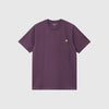 Carhartt WIP SS American Script Tee - Huckleberry - Front