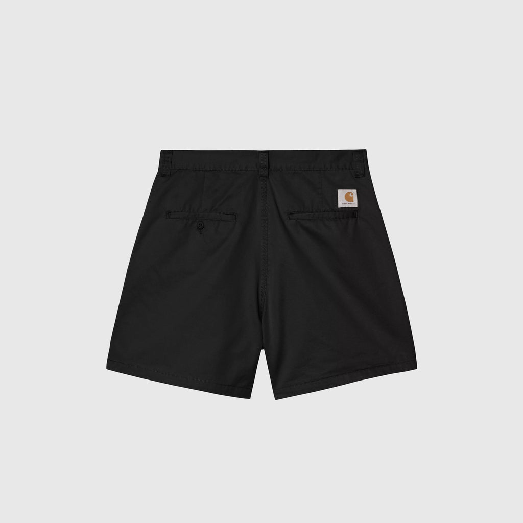 Carhartt WIP Brady Short - Black Stone Washed - Back
