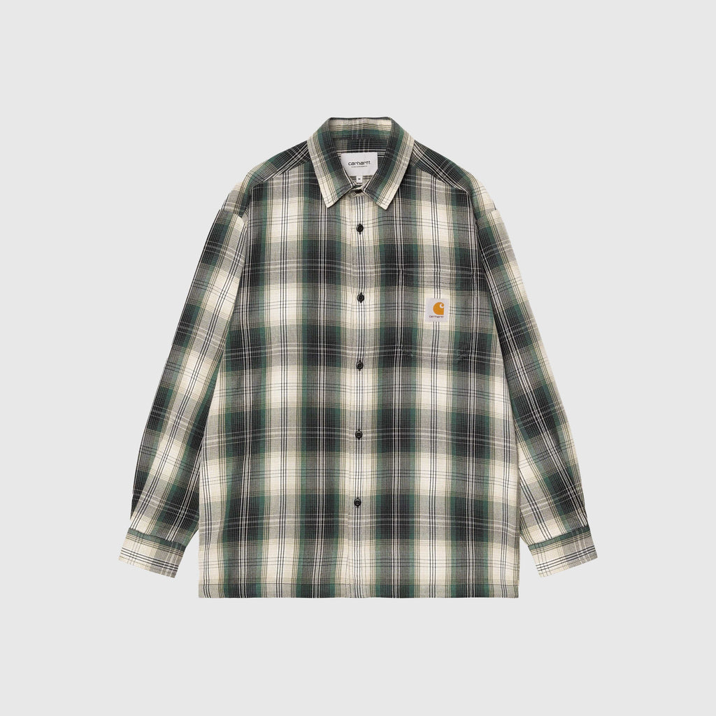 Carhartt WIP L/S Blanton Shirt - Blanton Check / Malachite - Front