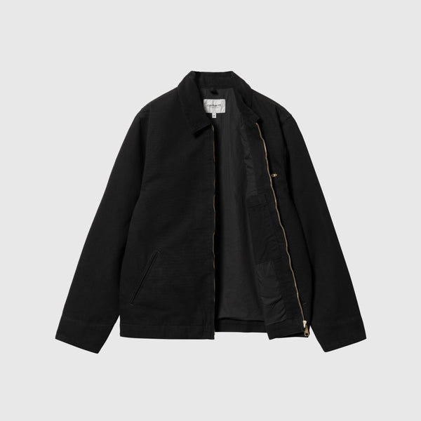 Carhartt WIP Detroit Jacket - Black Rinsed - Front Open