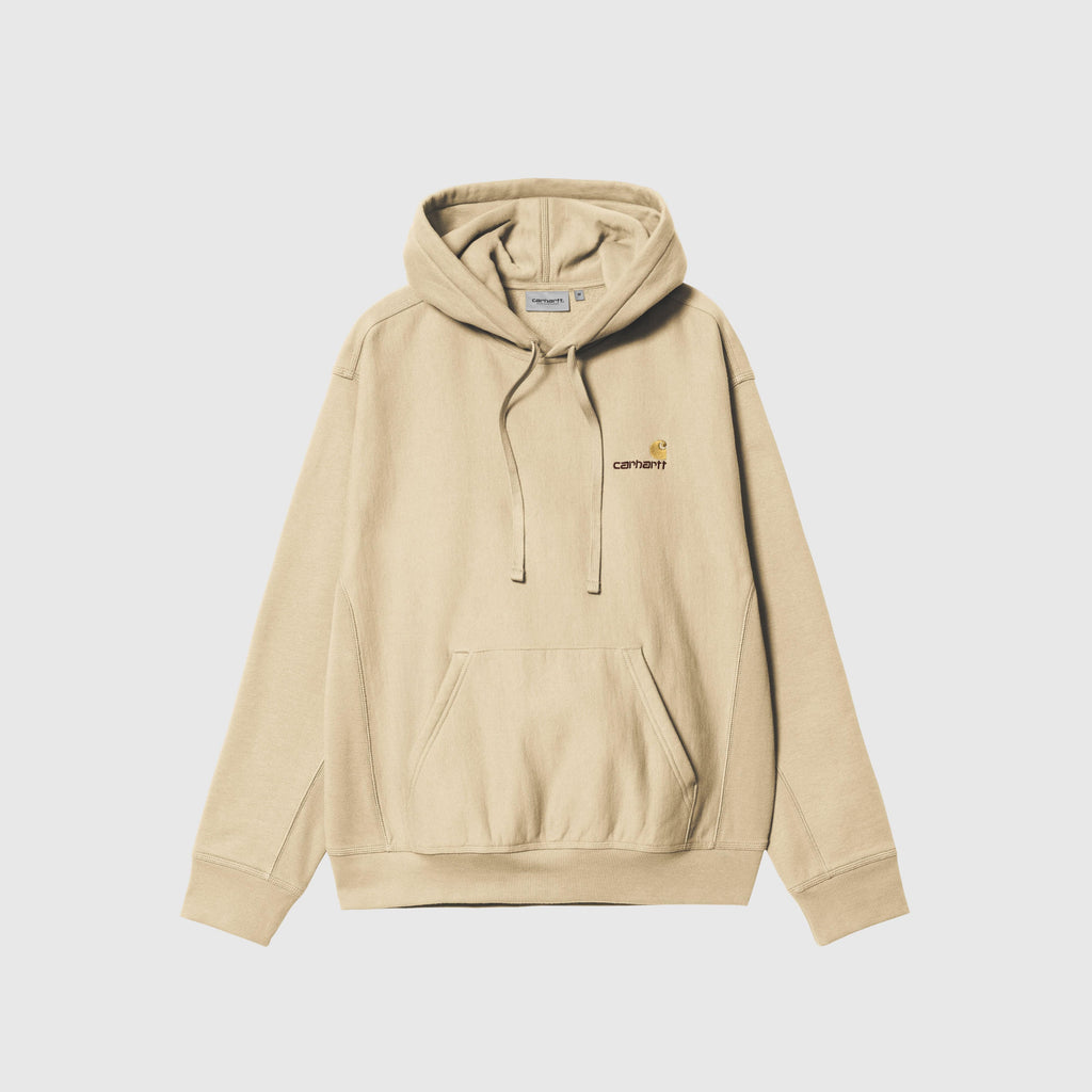 Carhartt WIP Hooded American Script Sweat - Rattan - Front
