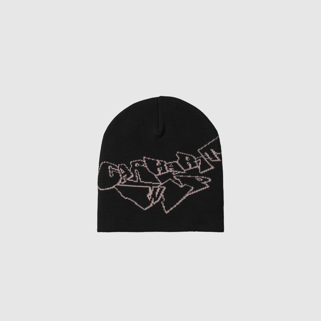 Carhartt WIP Screwed Up Scripter Beanie - Black / Hortensia