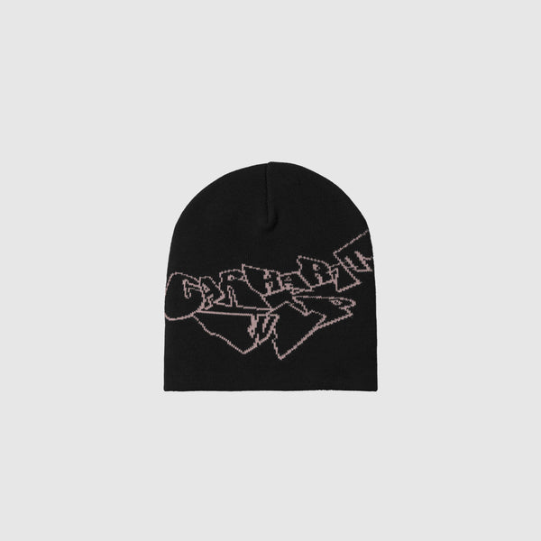 Carhartt WIP Screwed Up Scripter Beanie - Black / Hortensia