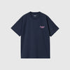 Carhartt WIP Friendship T Shirt - Air Force Blue / Light Pink - Front