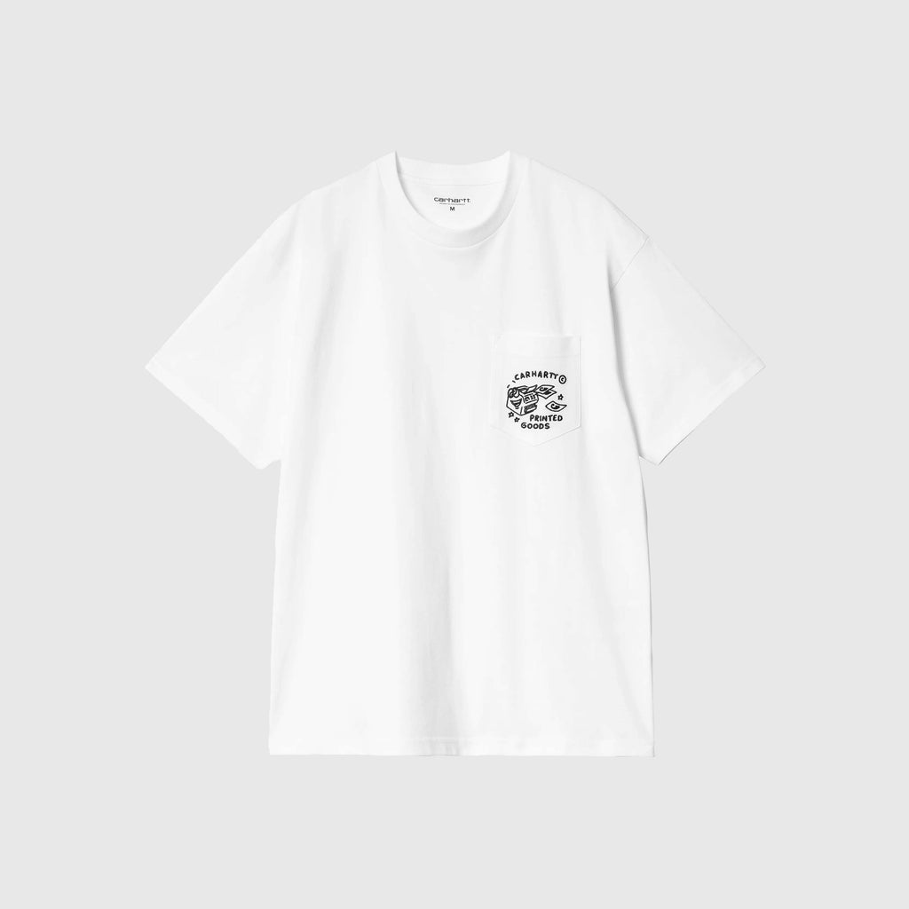 Carhartt WIP Fragments Pocket Tee - White / Black - Front