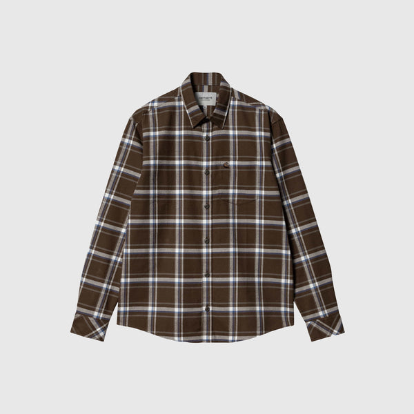 Carhartt L/S Barten Shirt - Barten Check Buckeye / Buckeye - Front