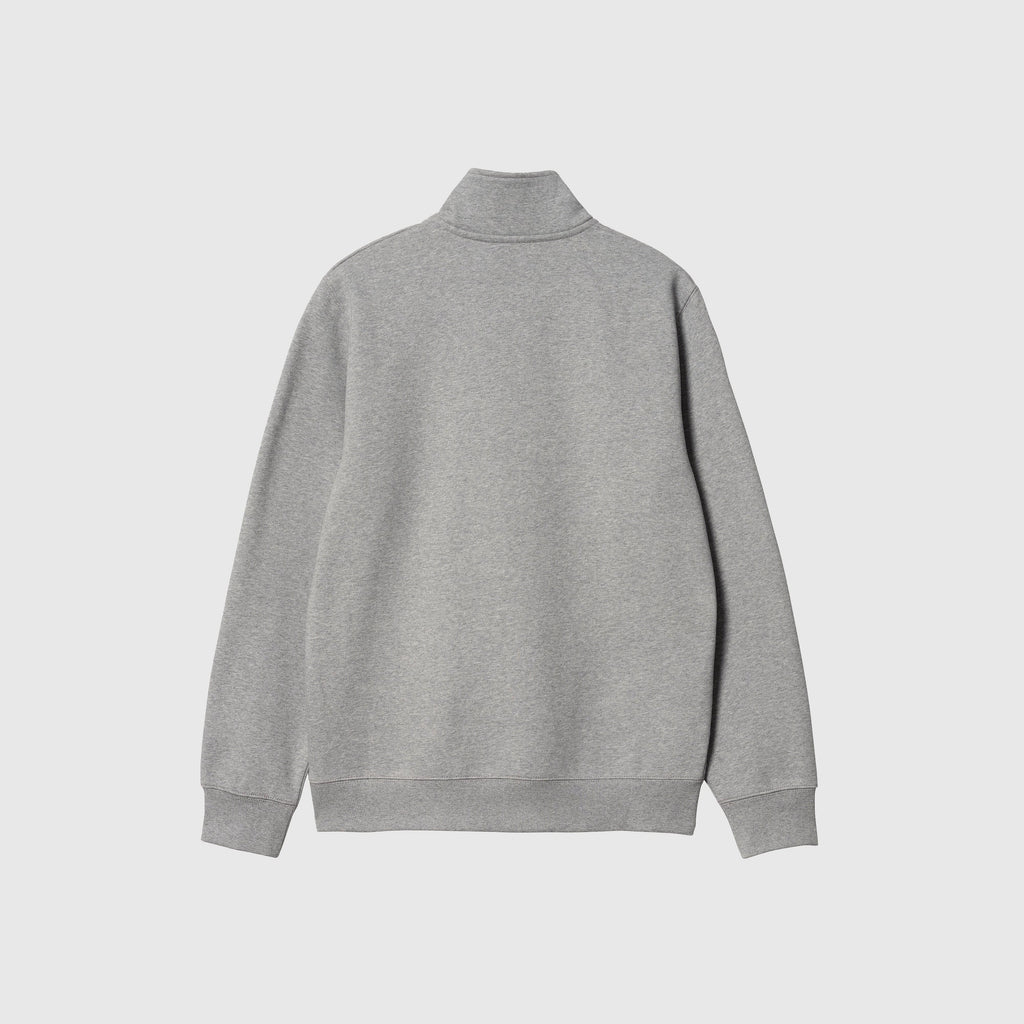 Carhartt WIP Chase Neck Zip Sweat - Grey Heather / Gold - Back