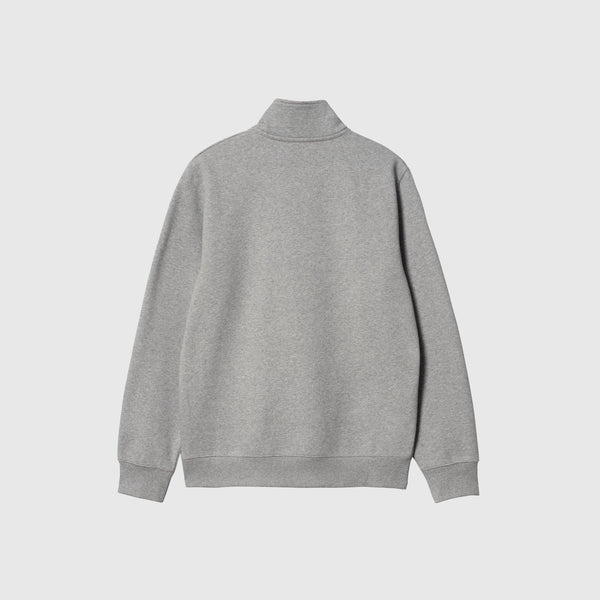 Carhartt WIP Chase Neck Zip Sweat - Grey Heather / Gold - Back