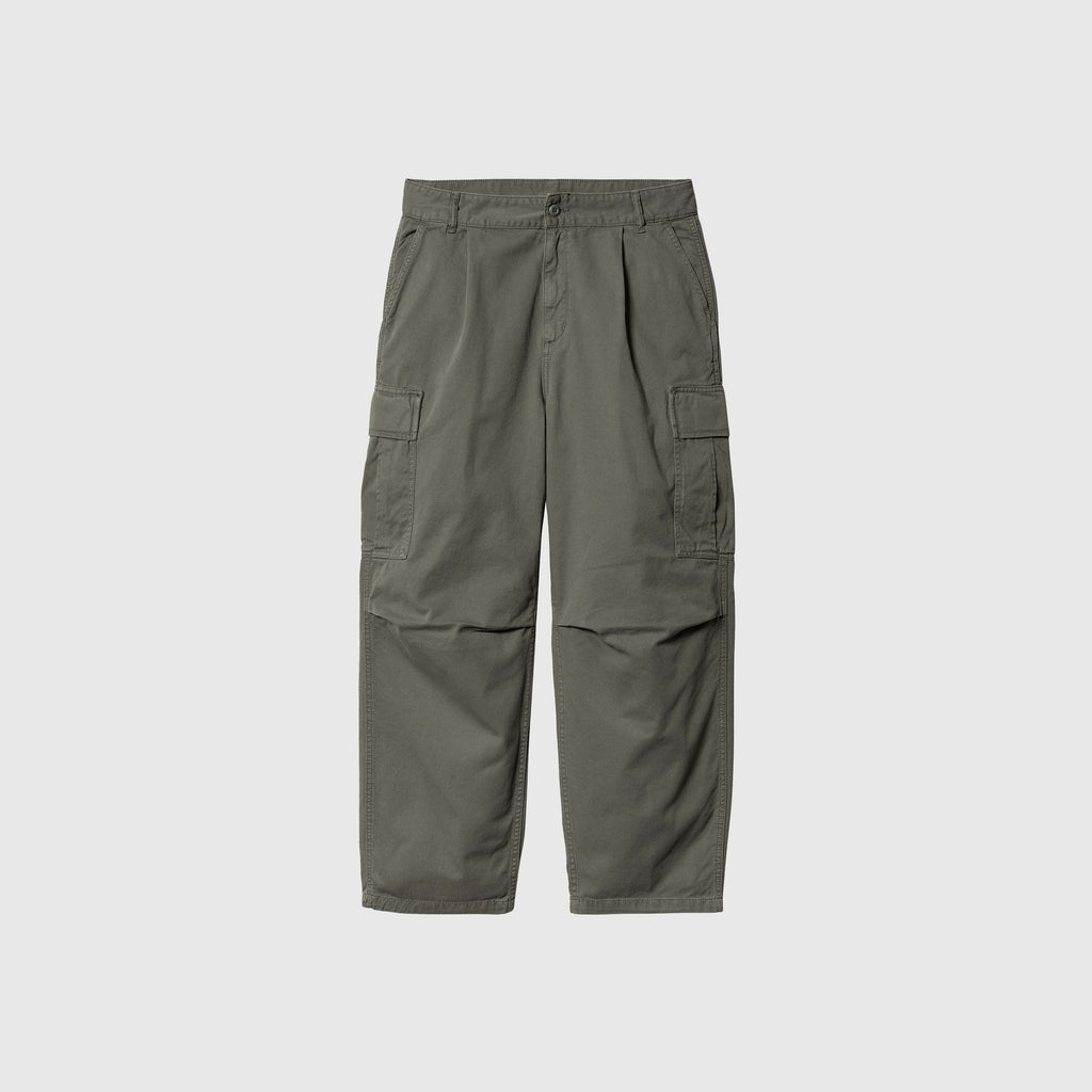 Carhartt WIP Cole Cargo Pant - Smoke Green Garment Dyed - Front