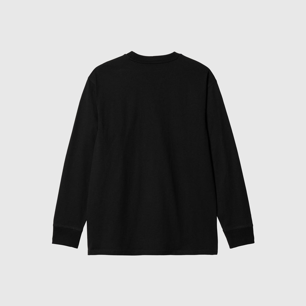 Carhartt WIP L/S American Script Tee - Black - Back